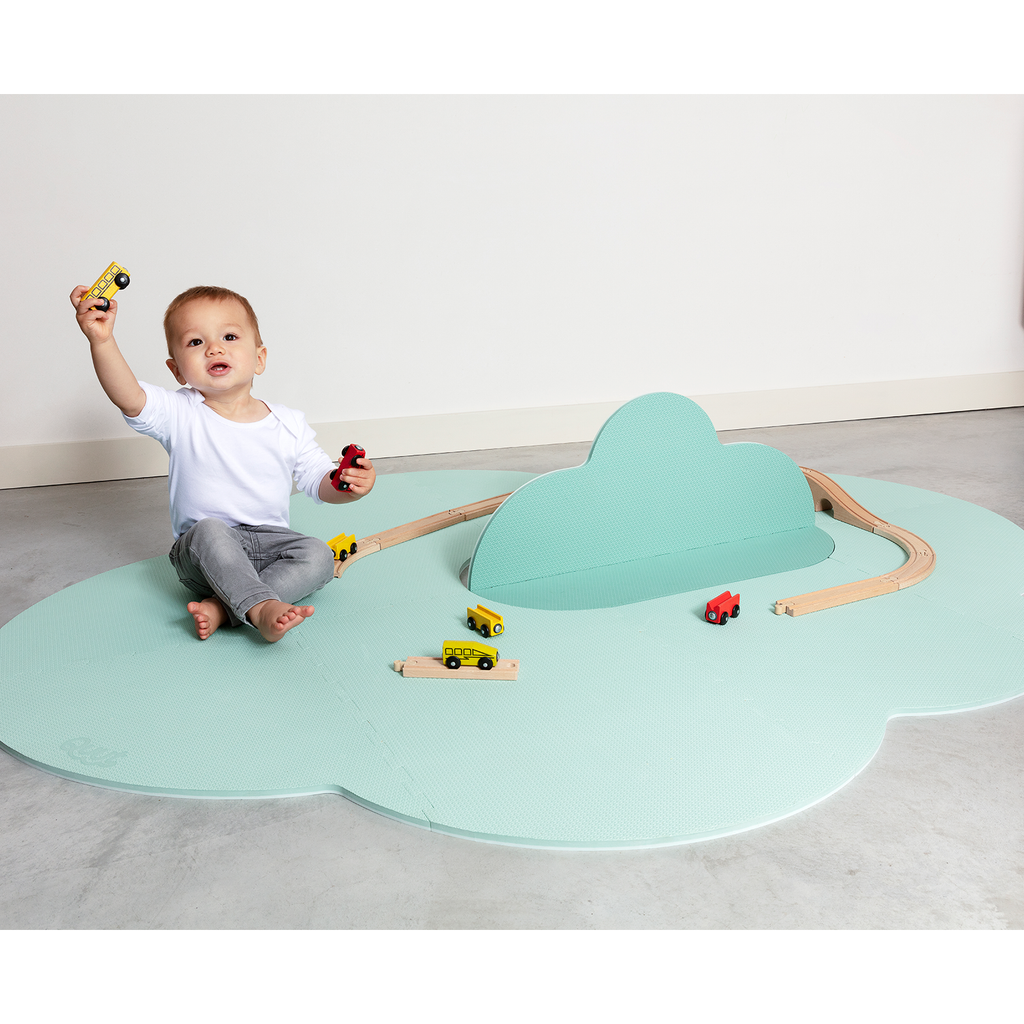 CARPETIA Tapis De Jeu Enfant Motif Nuage Rose – 160x230 Cm, Ultra Doux Et Résistant Pour Chambre Bébé Ou Salle De Jeu