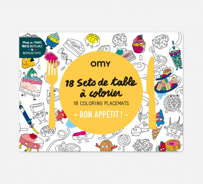 Sets de table à colorier Bon appétit - Omy – Byambroisine