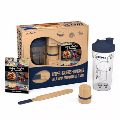 Coffret shaker crêpes, gaufres, pancakes - Cookut