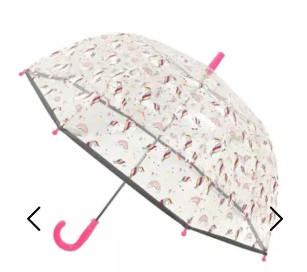 Parapluie transparent Licorne