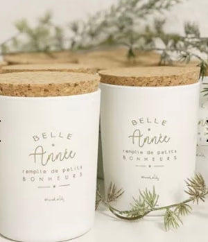 Bougie artisanale éco-responsable – « Belle Année remplie de petits bonheurs »