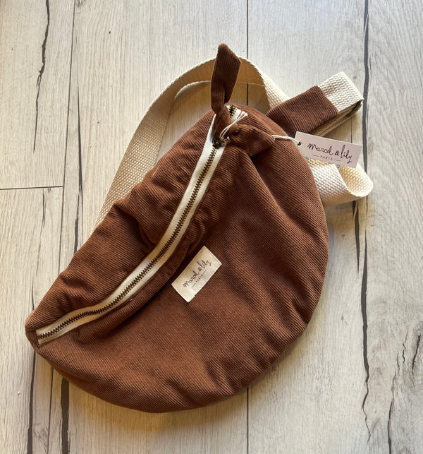 Sac banane velours Marcel & Lily