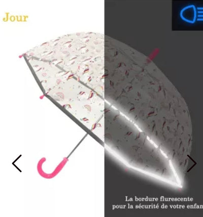 Parapluie transparent Licorne