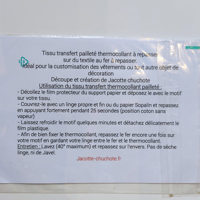 Grande cigale paillette thermocollante - Jacotte Chuchote