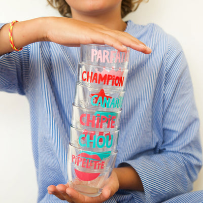 Verre gigogne Duralex Môme - Pied de poule