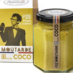 Moutarde aromatisée Hugo curry coco Quai Sud