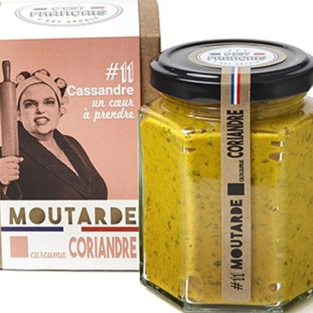 Moutarde aromatisée Cassandre curcuma coriandre Quai Sud