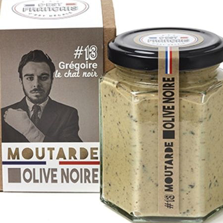 Moutarde aromatisée Grégoire olive noire Quai Sud