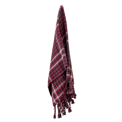 Plaid rayé bordeaux Bloomingville
