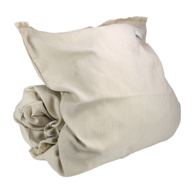 Courtepointe franges Toile de lin Où est marius