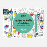 Sets de table à colorier Atlas Omy