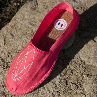 Espadrilles Femme rose corail Jacotte Chuchote