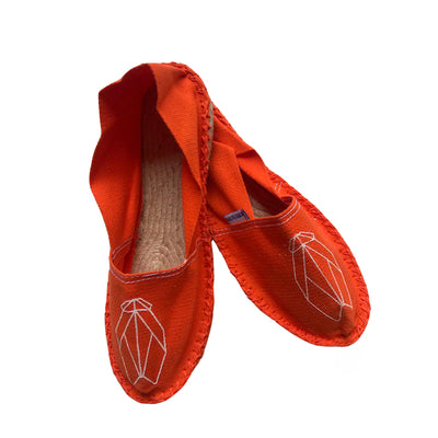 Espadrilles Femme orange fluo Jacotte Chuchote