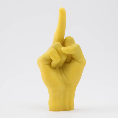 Bougie main F*ck you jaune CandleHand
