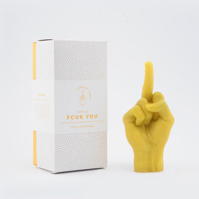 Bougie main F*ck you jaune CandleHand