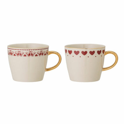 Mugs Jolly coeurs rouges - Bloomingville