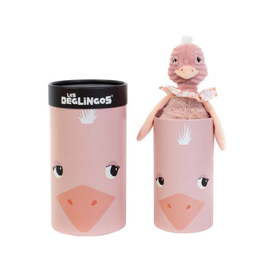 Grande peluche Pomelos l'autruche Lesdéglingos