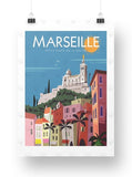 Affiche Marseille, Notre Dame de la garde - Maison Landolfi