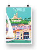 Affiche Marseille, le Vieux Port - Maison Landolfi