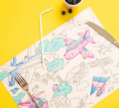 Sets de table à colorier Vroom vroom - Omy