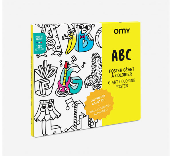 Poster géant à colorier ABC - Omy